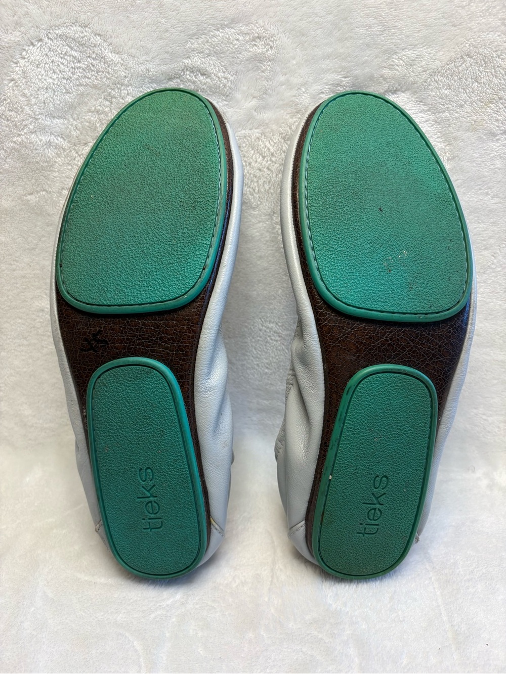 Tieks by Gavrieli Feather Gray Foldable Leather Ballet Flats Women's Size 11 - Picture 7 of 9